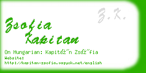 zsofia kapitan business card